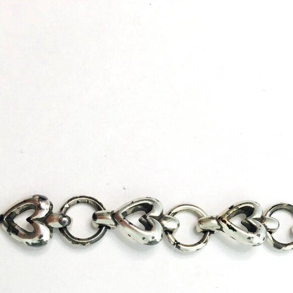 Vintage Silver & Gold Tone Hearts Chain Link Belt Sz M 35”Inches - Picture 7 of 10